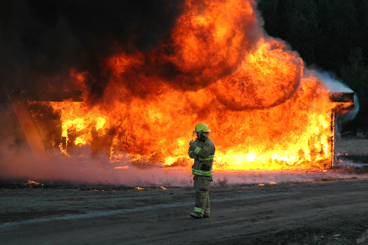 A Fire District 6 training burn in Mazama